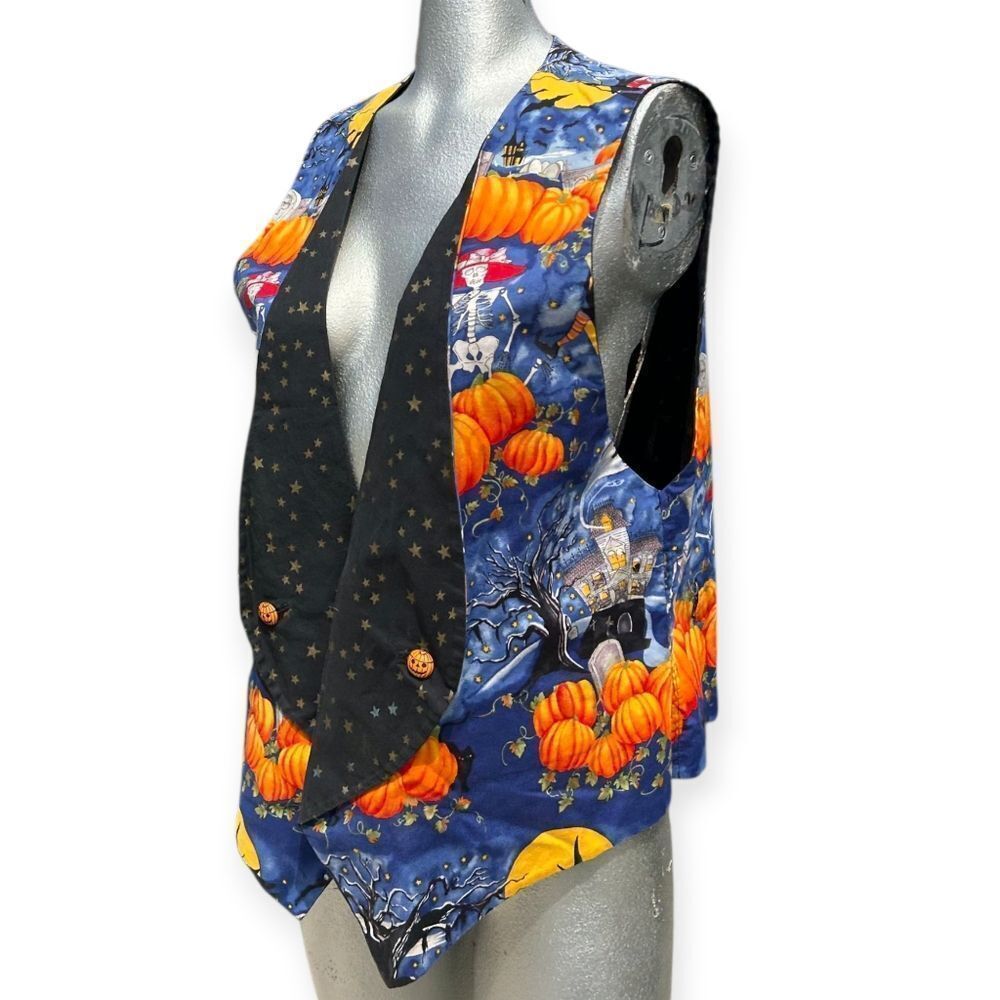 ๐โจโHandmade Vintage Reversible Halloween Vest โ Medium ๐ป - Picture 7 of 14